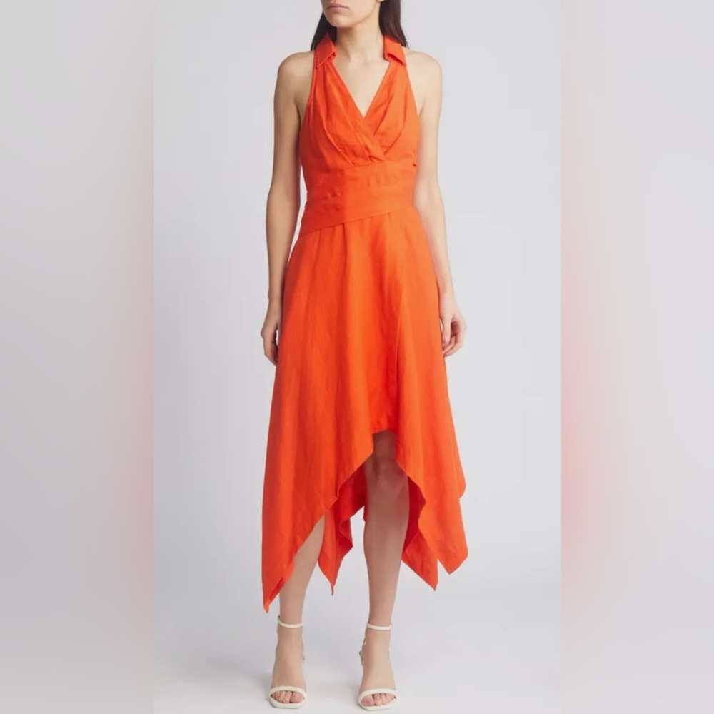 En Saison - Handkerchief Hem Linen Blend Dress